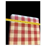 Boardwalk Queen Anne Footstool - Crimson Check Upholstered Ottoman