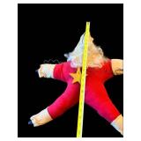 Red Star Santa Plush Toy with Beard - 1 Piece