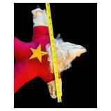 Red Star Santa Plush Toy with Beard - 1 Piece