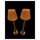 Column Lamps - Pair, 20 in Tall (Lot of 2)