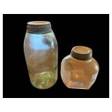 Ball Mason Jars - Vintage Glass with Metal Lids, Set of 2