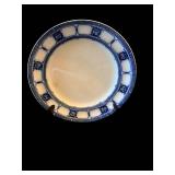 Burleigh Ware Plate by Burgess & Leigh England Brooklyn Blue & White 9-Inch