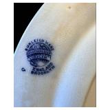 Burleigh Ware Plate by Burgess & Leigh England Brooklyn Blue & White 9-Inch