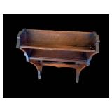 Wooden Etagere Shelf - 12x32 - Two-Tier Vintage Display Stand