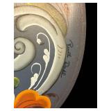 Red Dale Oval Hand-Painted Floral Trinket Box - Decorative Jewelry Storage