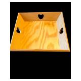 Wooden Pumpkin Sign - Charmed & Blessed, Heart Tray & Blue Tree Decor Set