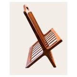 Mid-Century Modern Teak Ladder-Back Magazine Rack