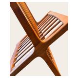 Mid-Century Modern Teak Ladder-Back Magazine Rack