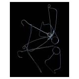 Pair of Metal Wire Hangers with Hook Ends