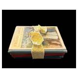 Pair of Plate or Picture Holders & 4-Volume Hardcover Book Set