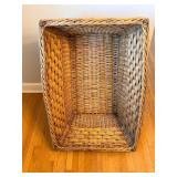 Antique Wicker Basket - Natural Storage Basket, 29 in H