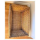 Antique Wicker Basket - Natural Storage Basket, 29 in H
