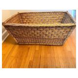 Antique Wicker Basket - Natural Storage Basket, 29 in H