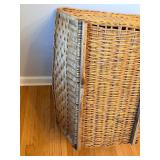 Antique Wicker Basket - Natural Storage Basket, 29 in H