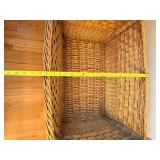 Antique Wicker Basket - Natural Storage Basket, 29 in H