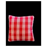 Decorative Pillows - Christmas Heart Cushion & Patchwork Square Pillow (Lot of 2) & Braided Mat