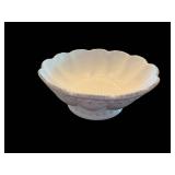 4-Piece Vintage Glass Serving Set: Clear Divided Tray, White Shell Bowls, Red Rooster Plate