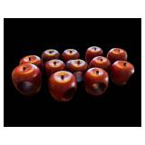Napkin Rings - Apple-Shaped Wood (Lot of 12)