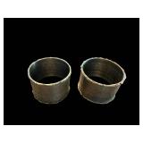 Metal Duck & Rabbit Napkin Rings and Two Round Napkin Rings