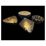 Leaf-Shaped Floral Cookie Cutter Set With Fluted Muffin Liners - Metal Bakeware