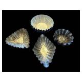 Leaf-Shaped Floral Cookie Cutter Set With Fluted Muffin Liners - Metal Bakeware