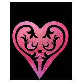 White Towel Bin with Towels & Pink Decorative Heart Wall Art - Vintage-Style Accent