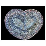 Decorative Heart Shaped Braided Rug