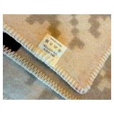 Wool Throw Blanket 50x65 Inches - Red Snowflake Pattern