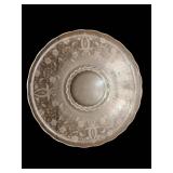 13-Inch Floral Etched Decorative Plate