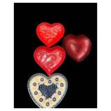 Heart Shaped Decorative Small Plated (Lot of 4)