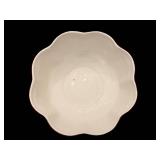 Gates Ware Red & White Holiday Ceramic Bowl - Scalloped Rim 12x6