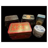 Vintage Tin Containers - Assorted Decorative Metal Storage Tins