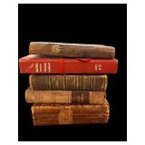 Vintage Book Collection - 5 Antique Hardcover Volumes incl. Christmas Cookbook (Lot of 5)