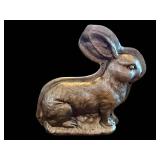 Antique-Style Plastic Rabbit Figurines with Basket - 2-Piece Set