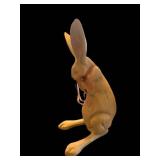 Pair of Rabbit Figurines - Bunny Statues with Ribbon & Flower