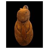 House of Hattem Vintage Wooden Duck & Carved Animal Figurines - Pair