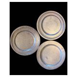Pewter Plates - 10.5 in Diameter (Lot of 3)