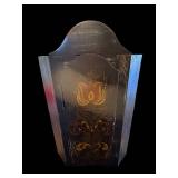 Painted Corner Cabinet - Distressed Blue Finish, 24 x 13 in