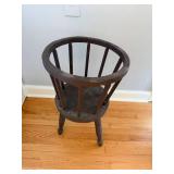 Vintage Round Wood Plant Stand