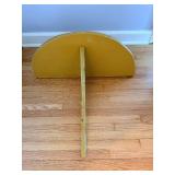 Semicircular Wall Shelf - Mustard Yellow - 23 x 17.5 in