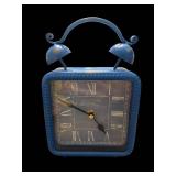 Blue Alarm Clock with Iron Stand & Swedenborg Library Book (Lot of 3)