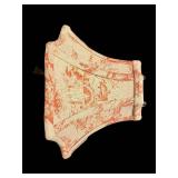 Vintage Pink Toile Lampshade - Fabric Shade with Brass Hardware