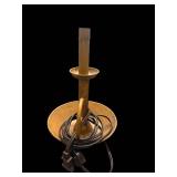 Lamp - 10" Tall Vintage Candlestick Lamp with Rust Patina