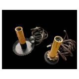 Vintage Lamp Socket Assemblies (Lot of 2) - 4.75 in Tall