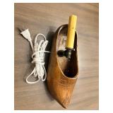 Wooden Shoe Last Lamp - Vintage Plug-in Cord