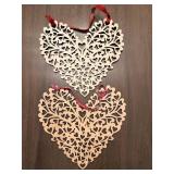Heart-Shaped Wood Wall Hangers