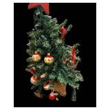 21-Inch Decorated Christmas Tree With Red Star Top