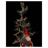 Gnome-in-Bucket Christmas Tree - 50-Inch Tall with Lights in Snow Days Bucket