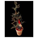 Gnome-in-Bucket Christmas Tree - 50-Inch Tall with Lights in Snow Days Bucket