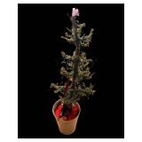 Gnome-in-Bucket Christmas Tree - 50-Inch Tall with Lights in Snow Days Bucket